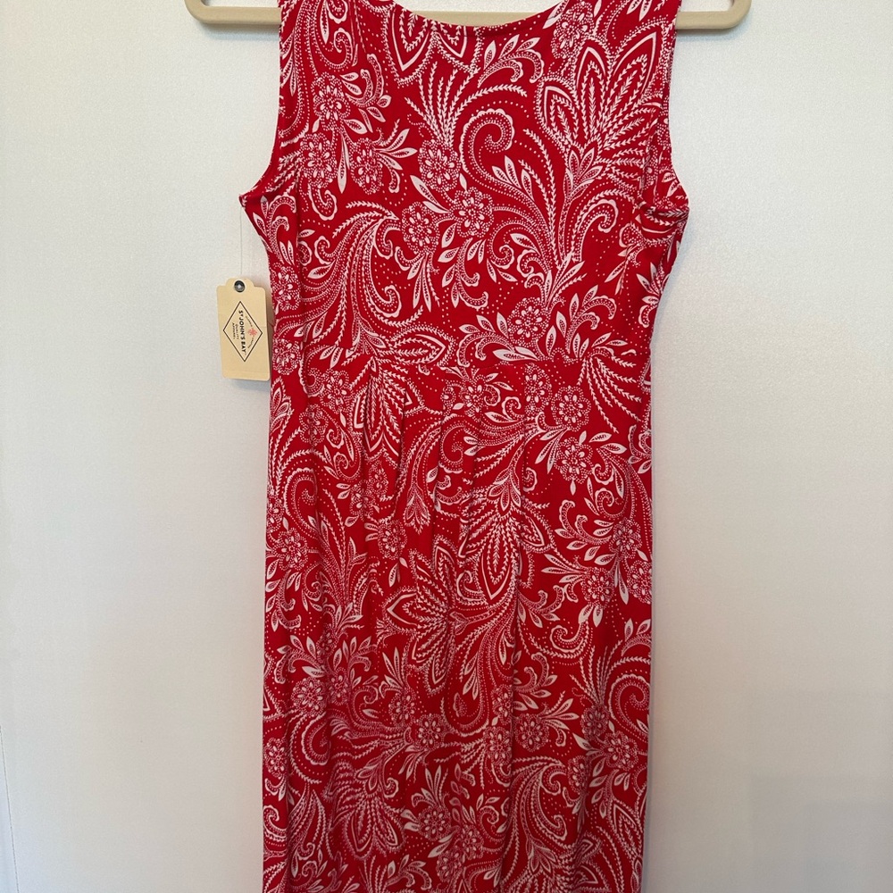 Red Dress | Casual | Sleeveless | St John’s Bay - Picture 2 of 5